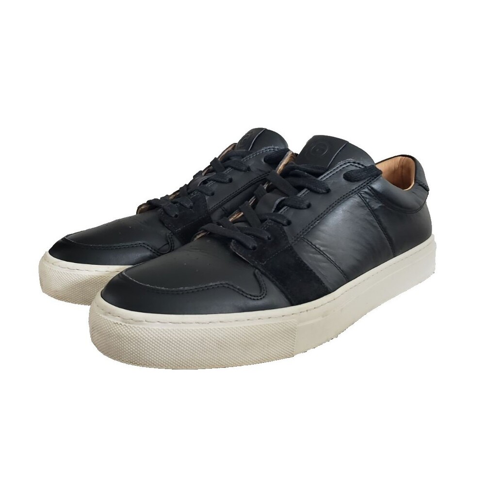 Greats Brooklyn Black Leather  Men's Size 9.5 Sneakers Lace Up Casual Walking